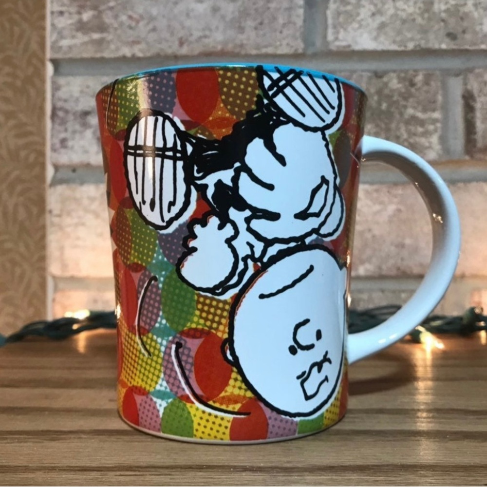 Peanuts Gang Upside Down Charlie Brown Coffee Cup Mug Klunk Rare FLAW